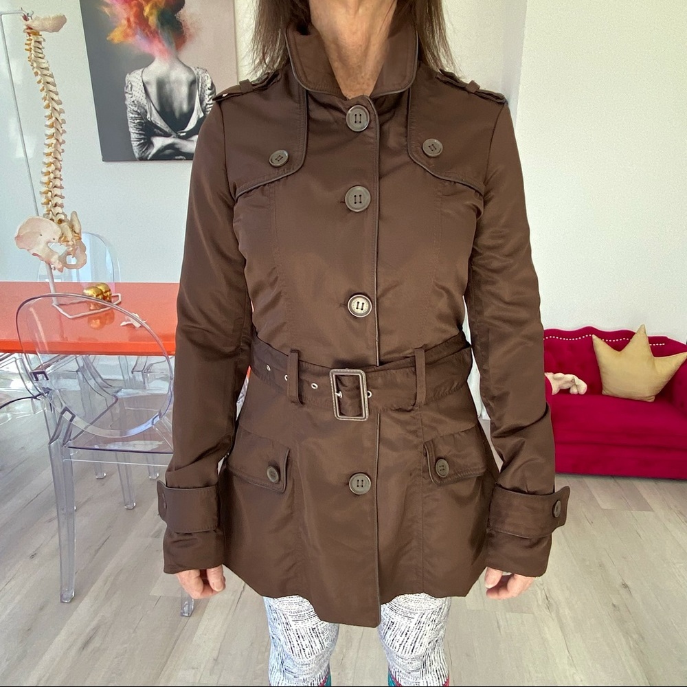 ❤️ Therapy Chocolate Coffee Brown Rain Jacket Trench Coat